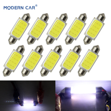 MODERN CAR 10pcs 31mm 36mm 39mm 41mm C5W LED COB Chips Bulbs Car Festoon Reading Light Auto Interior Dome Light Lamps 12V White 2024 - buy cheap