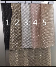 H-12150 hot selling 5 yards embroidered tulle Net Lace with sequins French tulle mesh Lace Fabric 2024 - buy cheap