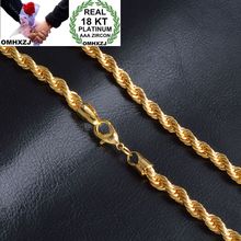OMHXZJ-Cadena de cuerda de oro de 6MM para mujer y niña, cadena de oro de 18kt NC157 2024 - compra barato