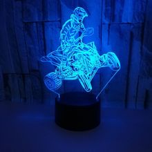 Creative Motorcycle Race Acrylic 3D LED Night Light 7 Color Change Usb Table Lamp Children Gift Home Decor 2024 - buy cheap