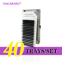 Nagaraku conjunto de cílios postiços, 40 estojos com 16 linhas sortidas de 7 ~ 15mm, cílios naturais de vison, cílios individuais e postiços 2024 - compre barato
