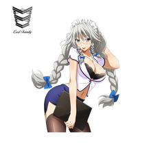 EARLFAMILY 3D Sexy Car Stickers Love Live! High School DxD Grayfia Lucifuge Render Car Styling JDM Vinyl Decal Car Accessories 2024 - buy cheap