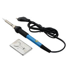 220V EU plug 60W Adjustable Temperature Electric Soldering Iron Kit Tips Portable Welding Repair Tool Set Tweezers Solder Wire 2024 - buy cheap