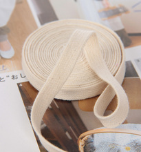LEO & LIN-Cuerda de algodón de punto blanco para manualidades, cordón Beige de 1cm de ancho, 20 metros/lote 2024 - compra barato