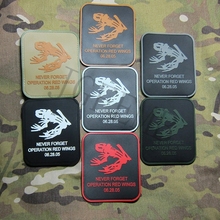 DEVGRU Seal Skull Frog Operation Red Wings Never Forget Morale 3D PVC Patch Badges Black Red Green Grey Tan Luminous 2024 - buy cheap
