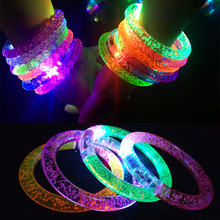 Saleaman Light up Bracelet Acrylic Flash LED Light Emitting Electronic Bracelet Luminous Glowing Bracelet Toys For Children Xist 2024 - buy cheap