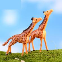 Boneca decorativa girafa adorável para decoração de casa, mini jardim decoração em miniatura para musgo 2024 - compre barato