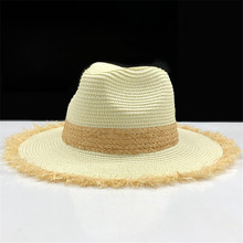 Sombreros de rafia para hombre y mujer, sombrero de paja de rafia, informal, sencillo, de moda, jazz, Panamá, para playa, 2019 2024 - compra barato