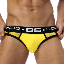 Brand Men Underwear Mesh Qucik-Dry  Sexy Men Briefs Breathable Mens Slip Cueca Male Panties Underpants Briefs 3 colors B107 2024 - buy cheap