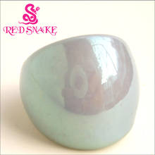 RED SNAKE Fashion Ring Handmade Gray Pure color Murano Glass Rings 2024 - buy cheap