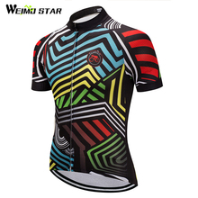 Weimostar-camiseta para ciclismo em tecido respirável mtb, roupa esportiva para o verão, manga curta, 2019 2024 - compre barato
