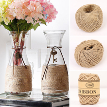 10m/50m/100m Natural Jute Twine Burlap String Linen Rope Party Wedding Gift Wrapping Cords Thread DIY Scrapbooking Florists Part 2024 - buy cheap