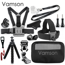 Vamson for go pro Hero 7 6 5 4Camera Accessories Tripod Head Chest Strap  for Xiaomi Yi4K for JID OSMO Action VS22 2024 - buy cheap