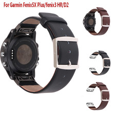 26mm Quick Fit Wrist Band for Garmin Fenix 5X/Fenix 5X Plus/fenix 3 HR/D2 Strap Leather Watchband for Garmin Fenix 5X GPS Watch 2024 - buy cheap