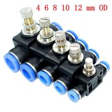 4 6 8 10 12 mm OD Speed Controller Air Pneumatic flow Speed Control Valve 2024 - buy cheap