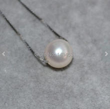Wholesale Pearl Jewelry - Genuine Single White Color Genuine Freshwater Pearl Necklace S925 Sterling Silvers Necklace 2024 - buy cheap