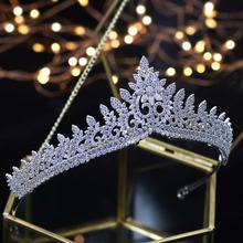 Designer Wedding Tiaras 2018 Crystals Zircon Baroque Bridal Crowns Tocado Novia Bride Hair Jewelry Wedding Hair Accessories 2024 - buy cheap