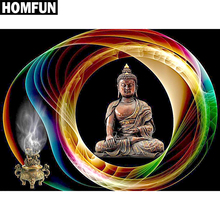 HOMFUN Full Square/Round Drill 5D DIY Diamond Painting "Religious Buddha" Embroidery Cross Stitch 5D Home Decor Gift 2024 - buy cheap