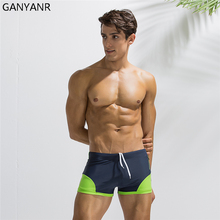 GANYANR-bañadores de LICRA para hombre, traje de baño Sexy, Boxer, pantalones cortos, Gay, Surf, talla grande 2024 - compra barato