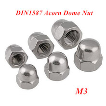 500pcs M3 Acorn Dome Nuts DIN1587 Hex Head Decoration Cap Nut 304 Stainless steel A2 2024 - buy cheap