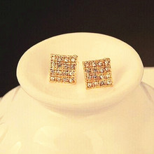 Pendientes de perlas de imitación cuadrados de Gema retro de palacio adornado 4ED241 2024 - compra barato