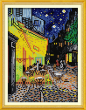 Van Gogh-Juego de punto de cruz para bordado, conjunto de punto de cruz hecho a mano con paisaje de tienda de café, 11CT, 14CT 2024 - compra barato