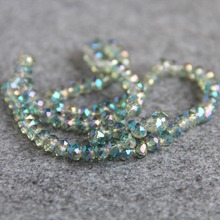 4x6mm Faceted Green AB+ Colorful Glass Crystal Beads Semi Finished Stones Beads Loose 100pcs DIY Jewelry Making Design Wholesale 2024 - buy cheap
