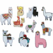 1PC New Cartoon Mens Alpaca Patches For Clothing Kids Alpaca Costume Embroidered Iron On Cute Applique Patch T-shirt DIY Apparel 2024 - buy cheap