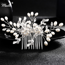 Miallo Handmade Bridal Hair Combs Pearls Wedding Hair Jewelry Accessories Crystal Hair Clips Headpieces 2024 - buy cheap