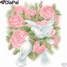 DiaPai 5D DIY Diamond Painting 100% Full Square/Round Drill "Bird flower" Diamond Embroidery Cross Stitch 3D Decor A23751 2024 - buy cheap