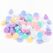 12x7mm 50pcs Mixed Color Acrylic charm flower Spacer Beads for handmake jewelry making DIY YKL0215 2024 - buy cheap
