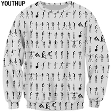 YOUTHUP 2020 весенние мужские 3D толстовки с принтом черепа граффити толстовки крутые толстовки мужские 3d Пуловеры размера плюс Повседневная Уличная одежда 2024 - купить недорого