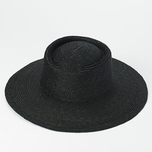Black Straw Hats for Women Men Summer Sun Hat Wide Brim Fedora Straw Beach Hat Seagrass Outdoorsman Hat Derby Gambler Hat 2024 - buy cheap
