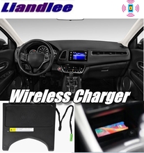 Liandlee celular charg sem fio para carro, compartimento de armazenamento com apoio de braço rápido qi para honda vezel drive hrv 2014 ~ 2019 2024 - compre barato