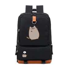 Mochila informal con estampado de gato gordo para adolescentes, bolsa de viaje Unisex para ordenador portátil 2024 - compra barato