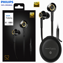 Philips-fones de ouvido hifi s2 original, alta resolução, febre, chamada de telefone, controle de fio, com trigo, suporte a teste oficial 2024 - compre barato