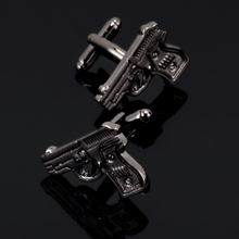 Free delivery, high quality men's shirt cuff button, brand new fashion black 007 pistol cufflinks factory direct sale 2024 - buy cheap
