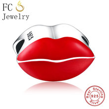 925 Sterling Silver Love Fashion Red Lips Beads Charm Fit Original  Charms Bracelets Jewelry Making Gift DIY Berloque 2024 - buy cheap