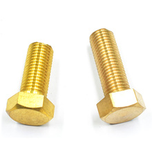10pcs M5 brass bolt outer hexagon bolts screw full tooth machine screws 8mm~50mm length 2024 - buy cheap