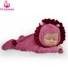 UCanaan 17'' Sleeping Baby Doll Soft Cotton Plush Lion Animal Toys For Children Dolls Reborn Baby Alive Kids Toy 2024 - buy cheap