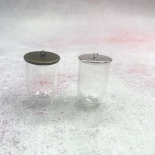 Tampa de vidro em forma de tubo 5 tamanhos, 30x20mm, forma de tubo, bolha e globo com 7 cores, base de vidro, garrafa de desejos, colar, cobertura de cúpula 2024 - compre barato