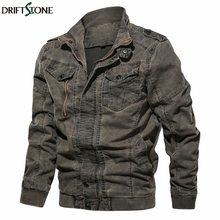 Jaqueta jeans masculina air force, casaco militar tático vintage para motociclista, primavera outono 6xl 2024 - compre barato