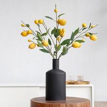 Buquê de flores falsas de limão, decoração para sala de estar, mesa de jantar, vaso de plantas artificiais, vegetação 2024 - compre barato