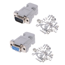 OOTDTY 5pcs/lot DB-9 DB9 RS232 Male Female Connector with socket D-Sub 9 pin PCB Connector Dropshipping 2024 - buy cheap