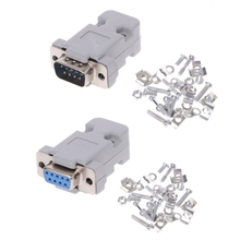 Ootdty 5 pçs/lote DB-9 db9 rs232 macho fêmea conector com soquete d-sub 9 pinos pcb conector dropshipping 2024 - compre barato