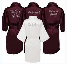 Бордовое новое платье для невесты, платье для подружки невесты, платье для мамы и сестры, подарок на свадьбу, банный халат, кимоно, сатиновые халаты 001 2024 - купить недорого