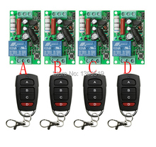 Sistema de interruptor com controle remoto sem fio ac220v 1ch 10a casa inteligente z-wave-transmissor 4x + receptor relé