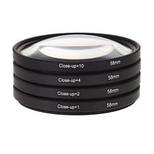 FW1S 58MM Macro Close Up Lens Filter Kit +1 +2 +4 +10 For Canon EOS 650D 600D 18 2024 - buy cheap