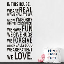 Home Quote Wall Sticker Motivational Words House Rule Vinyl Wall Decal IN THIS HOUSE WE DO REAL Home Decor Living Room D307 2024 - buy cheap
