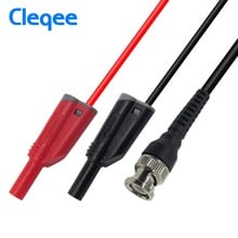 Cleqee P1010 BNC Q9 To Dual 4mm Stackable Shrouded Banana Plug with Test Leads Probe Cable 120CM 2024 - buy cheap